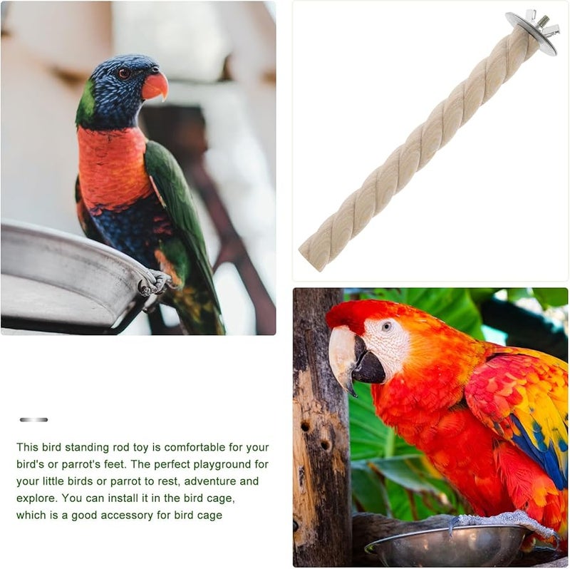 Natural Wood Bird Perch Paw Grinding Stick 14Cm for Parakeets Cockatiels Small Birds - Image 3